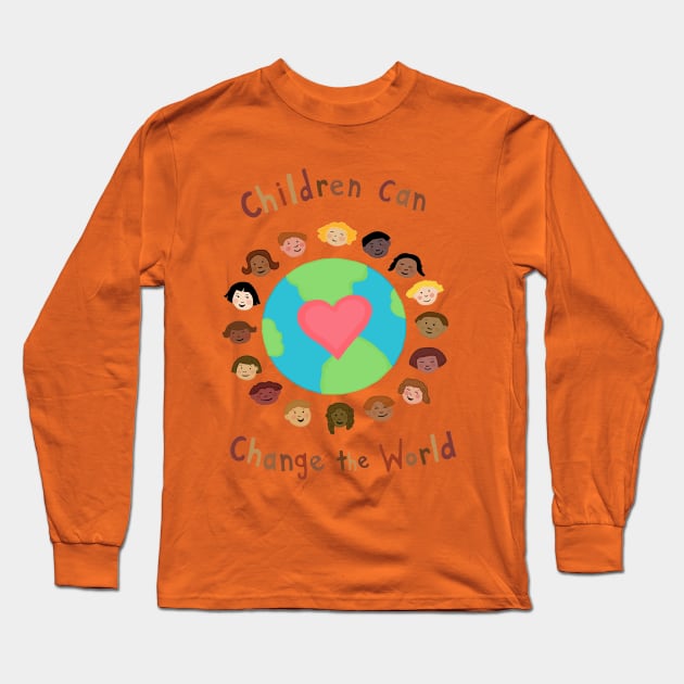 "Children Can Change the World!" by farah aria Long Sleeve T-Shirt by Farah Aria Studio